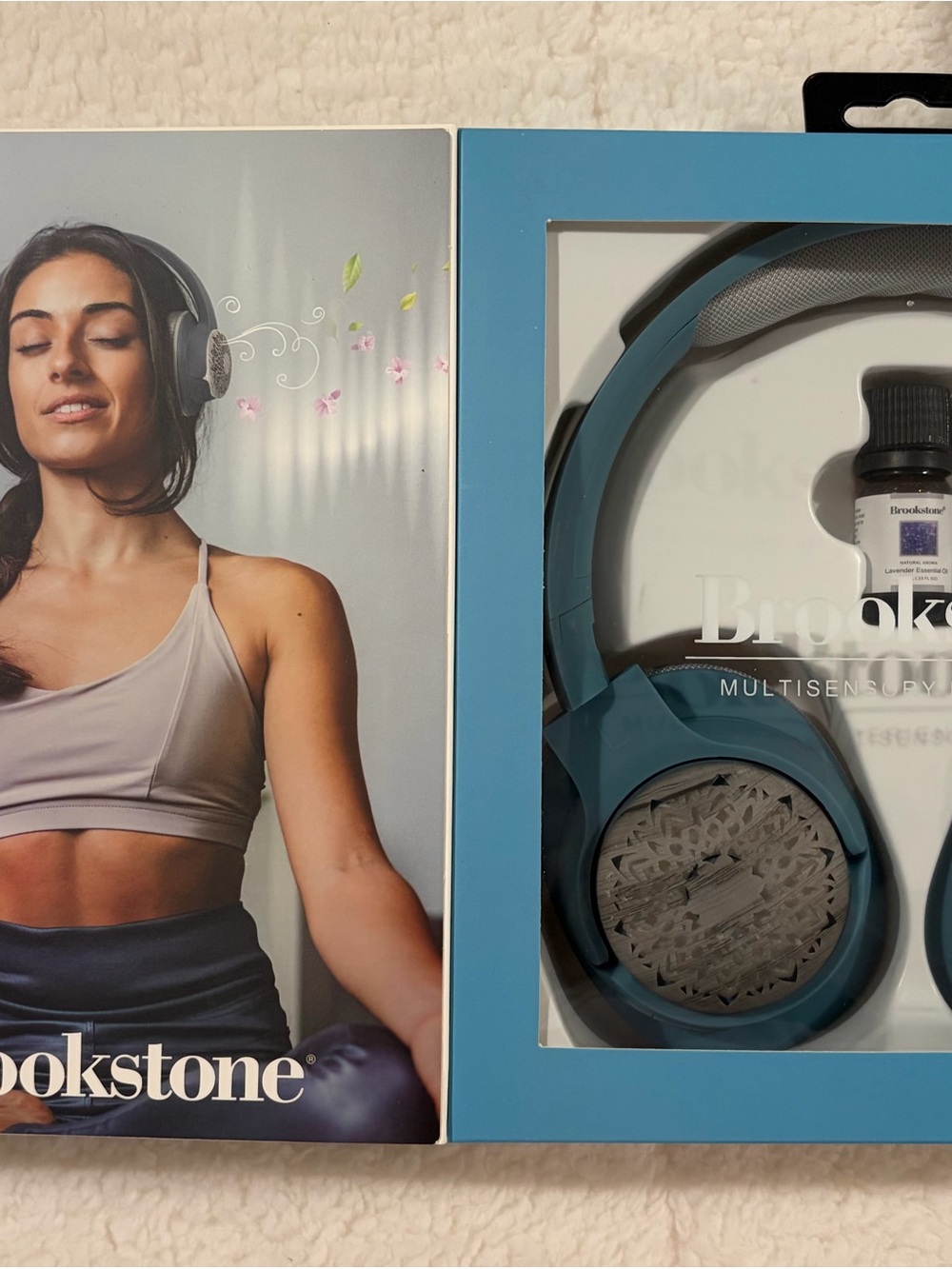Brookstone Teal and Gray Over-Ear Headphones